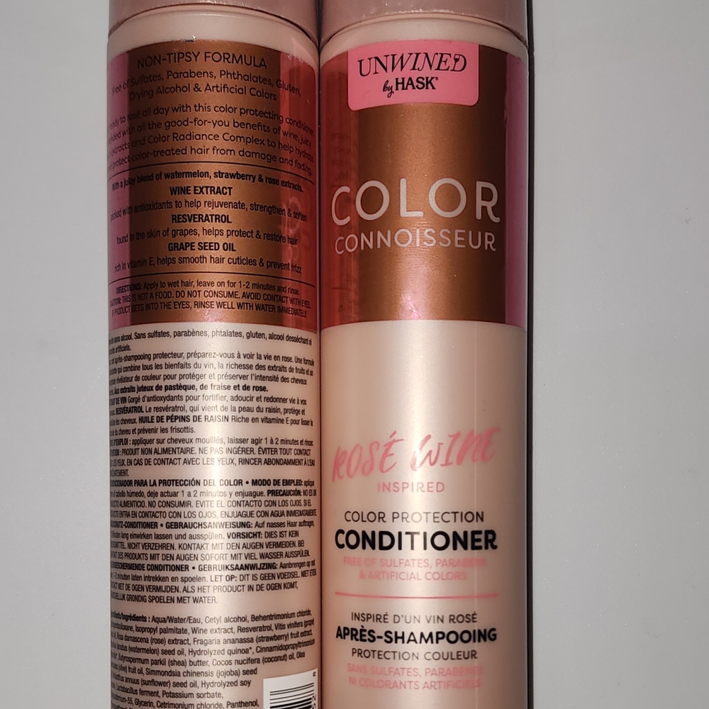 2 Pack UnWind By Hask Color Connoisseur Rose Wine Inspired Conditioner